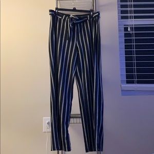 Black and white dress pants
